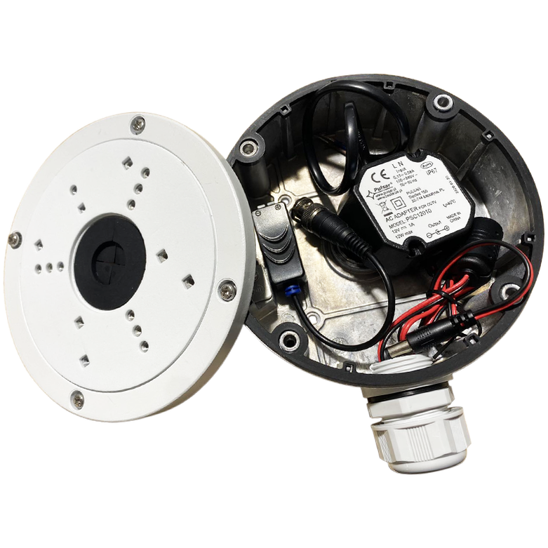 PULSAR - PSC12010 12V/1A Στεγανό τροφοδοτικό 12V/1A μικρών διαστάσεων, κατάλληλο για τοποθέτηση σε βάση κάμερας ή ηλεκτρολογικό κουτί - Εικόνα 2