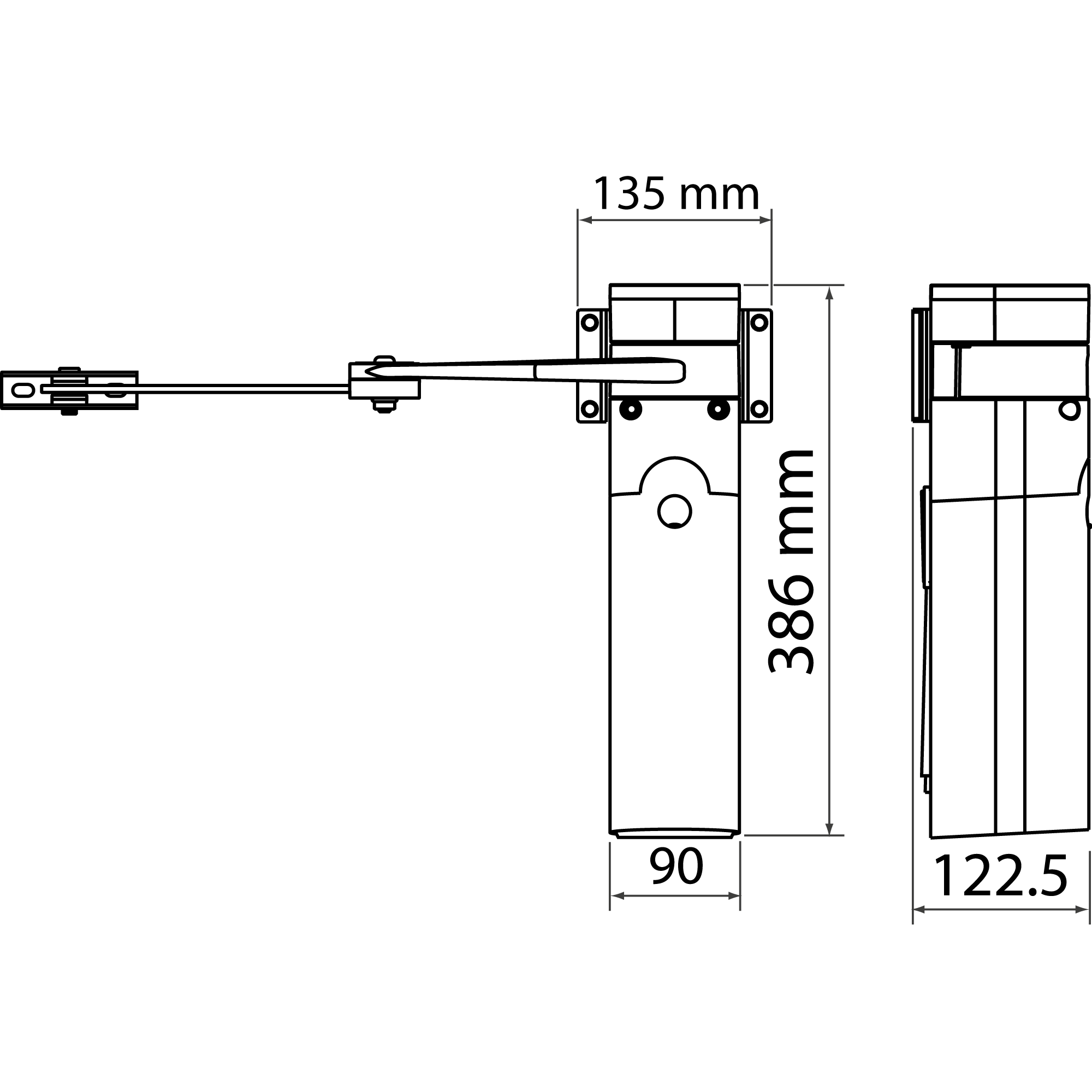 Nice WALKY 1024 (Basic Μονό Kit) Σετ μηχανισμού 24V για ανοιγόμενη αυλόπορτα έως 1,8 μέτρα - Εικόνα 5