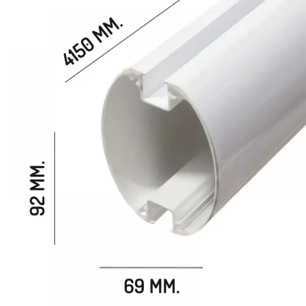 Nice XBA14 - Κοντάρι Αλουμινίου Λευκό (4m - 69x92x4150 mm) - Εικόνα 2