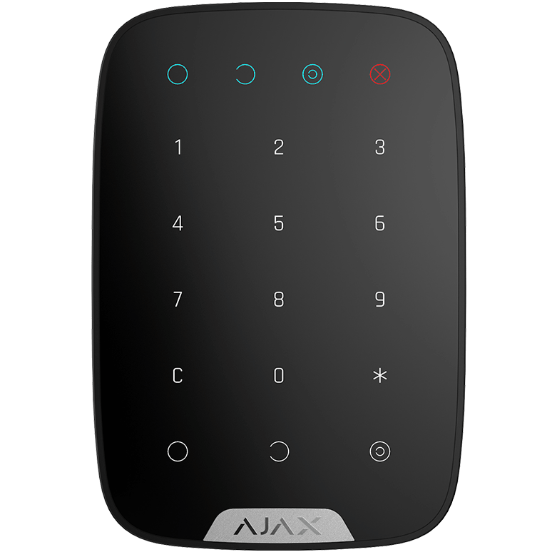 AJAX - KEYPAD BLACK Ασύματο πληκτρολόγιο αφής, σε μαύρο χρώμα - Εικόνα 3