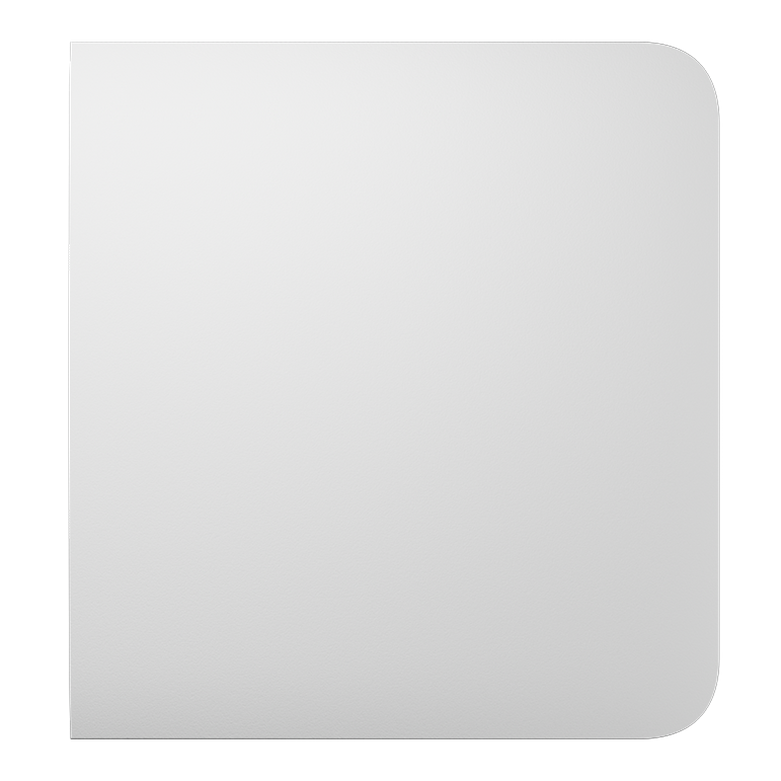 AJAX - SIDE BUTTON (1-GANG/2-WAY) WHITE Πλάγια πρόσοψη για πλαίσιο (Frame) 2, 3, 4 ή 5 θέσεων ασύρματου διακόπτη ελέγχου φωτισμού, σε λευκό χρώμα - Εικόνα 3